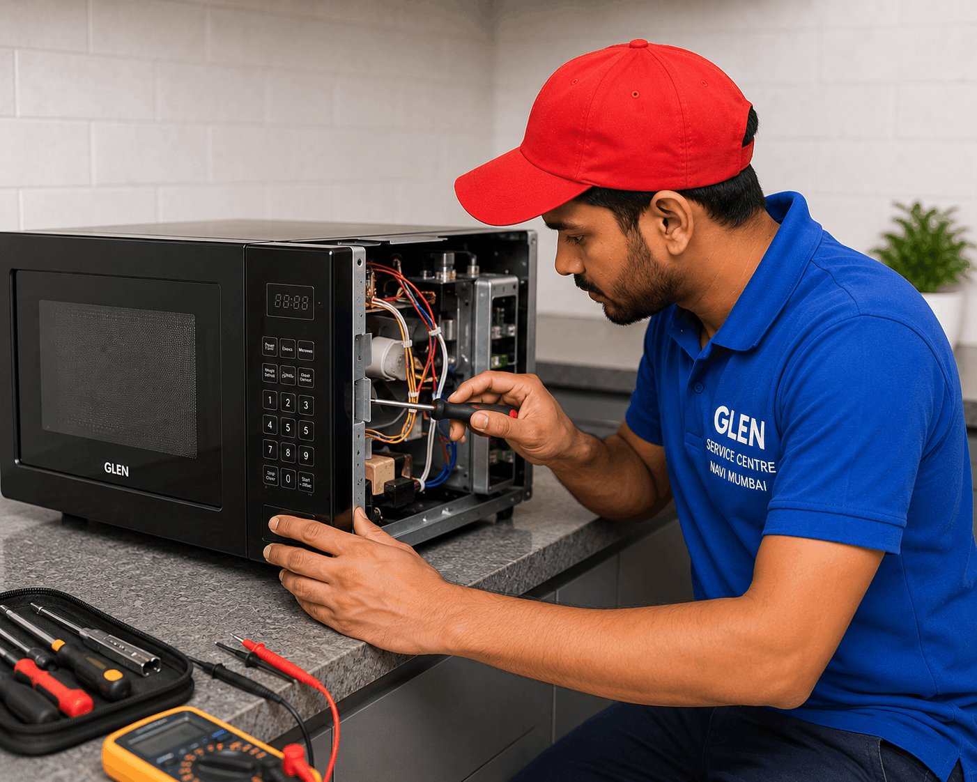 Glen microwave repair technician — magnetron and panel specialist