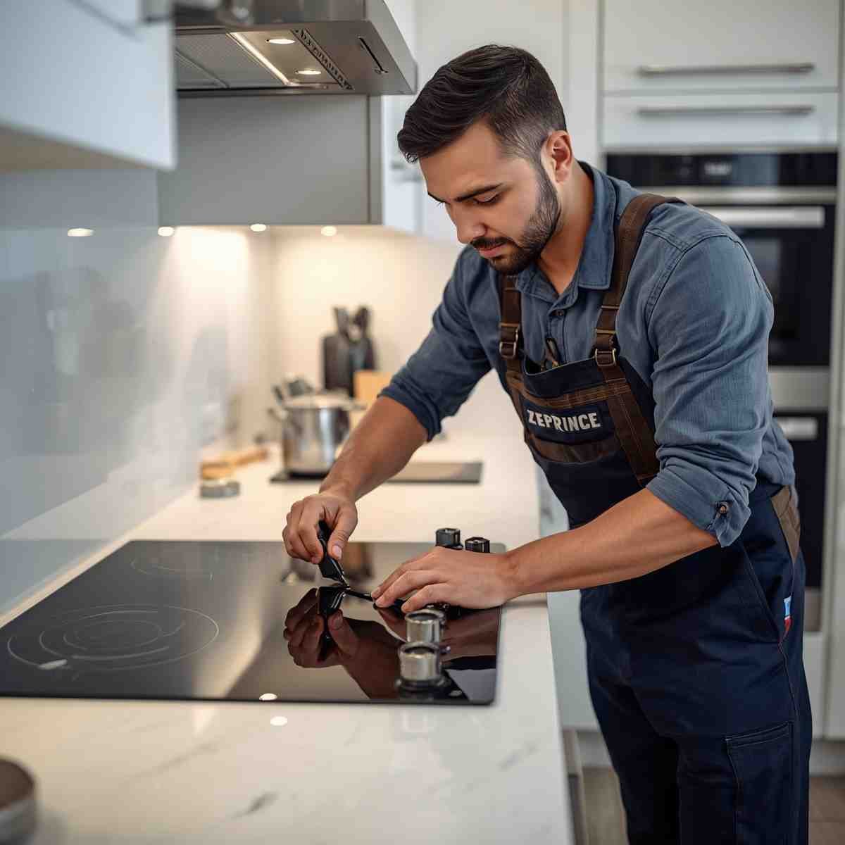 Cooktop repair specialist fixing induction cooktop display error in Mumbai